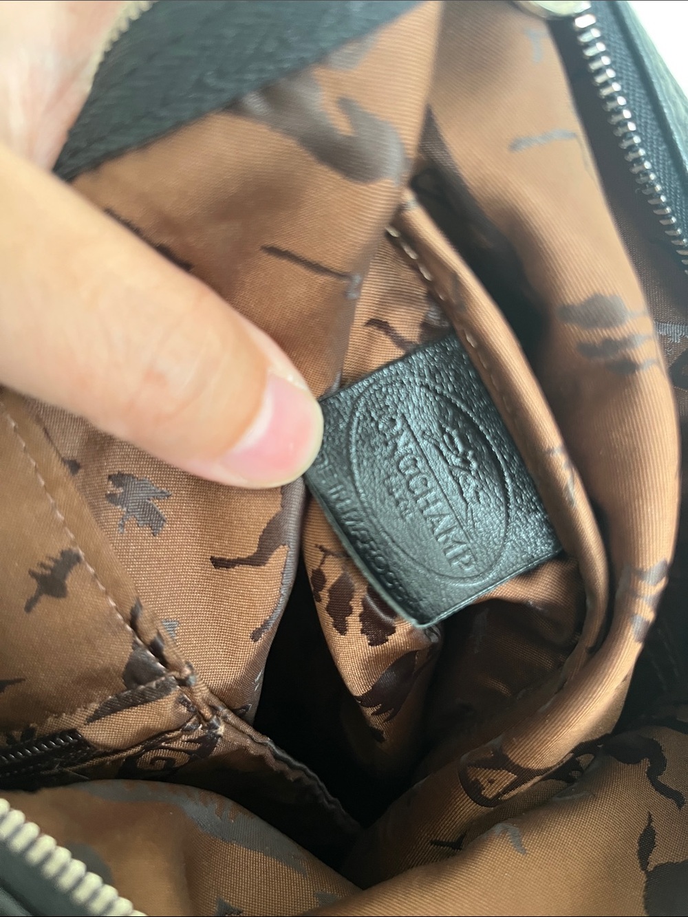 Genuine Longchamp Le Pliage Cuir Convertible Bag in Black - 100% Leather - Picture 7 of 11